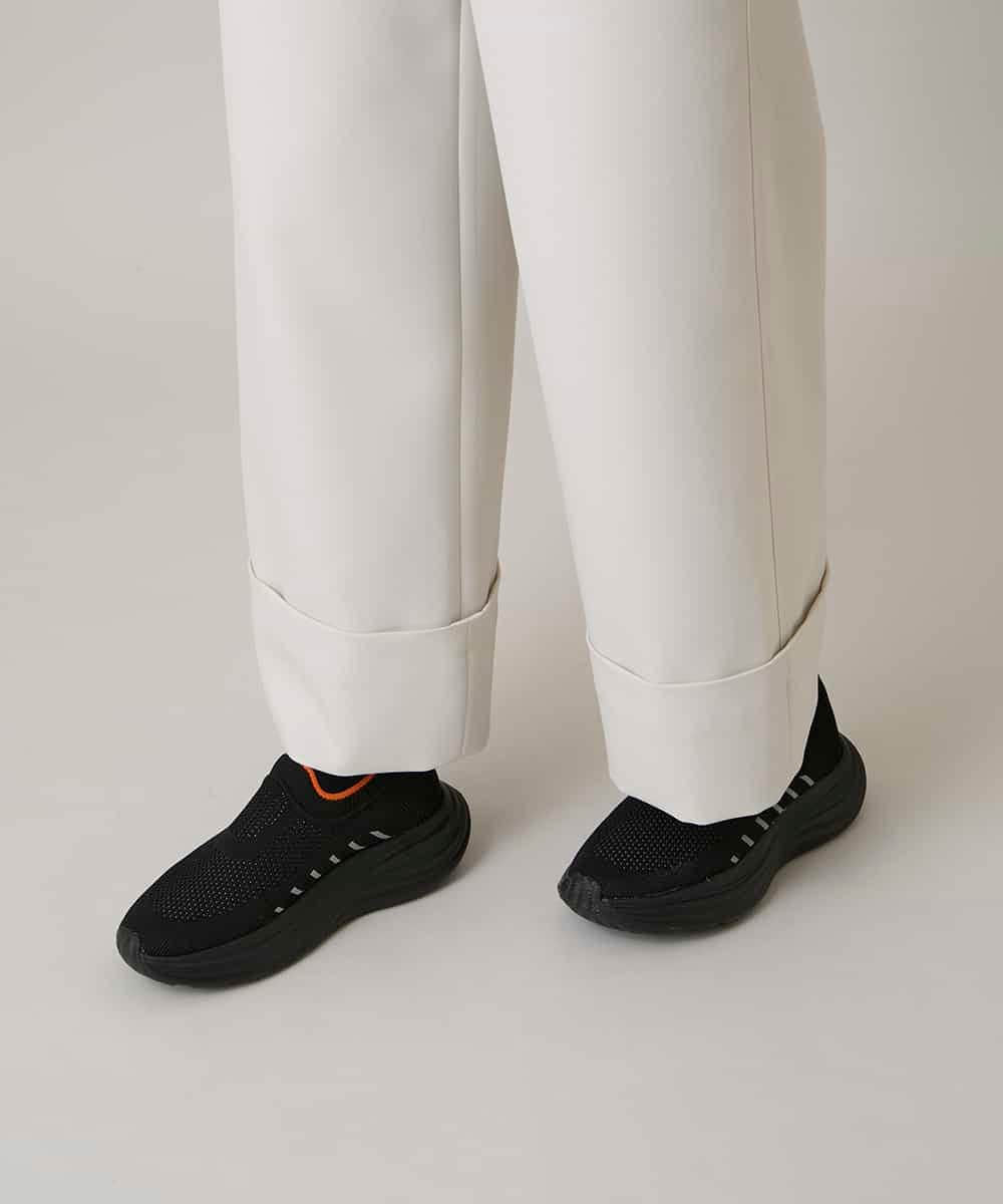 RSLED10340 TRUNK HIROKO KOSHINO(ヒロココシノ) 【先行予約】ツイルストレッチロールアップワイドパンツ/洗える ベージュ