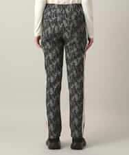 RSLED11490 TRUNK HIROKO KOSHINO(ヒロココシノ) サイドラインロゴプリントパンツ/洗える ブラック