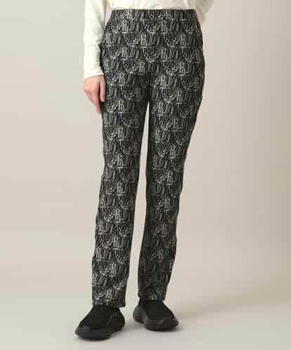 RSLED11490 TRUNK HIROKO KOSHINO サイドラインロゴプリントパンツ/洗える