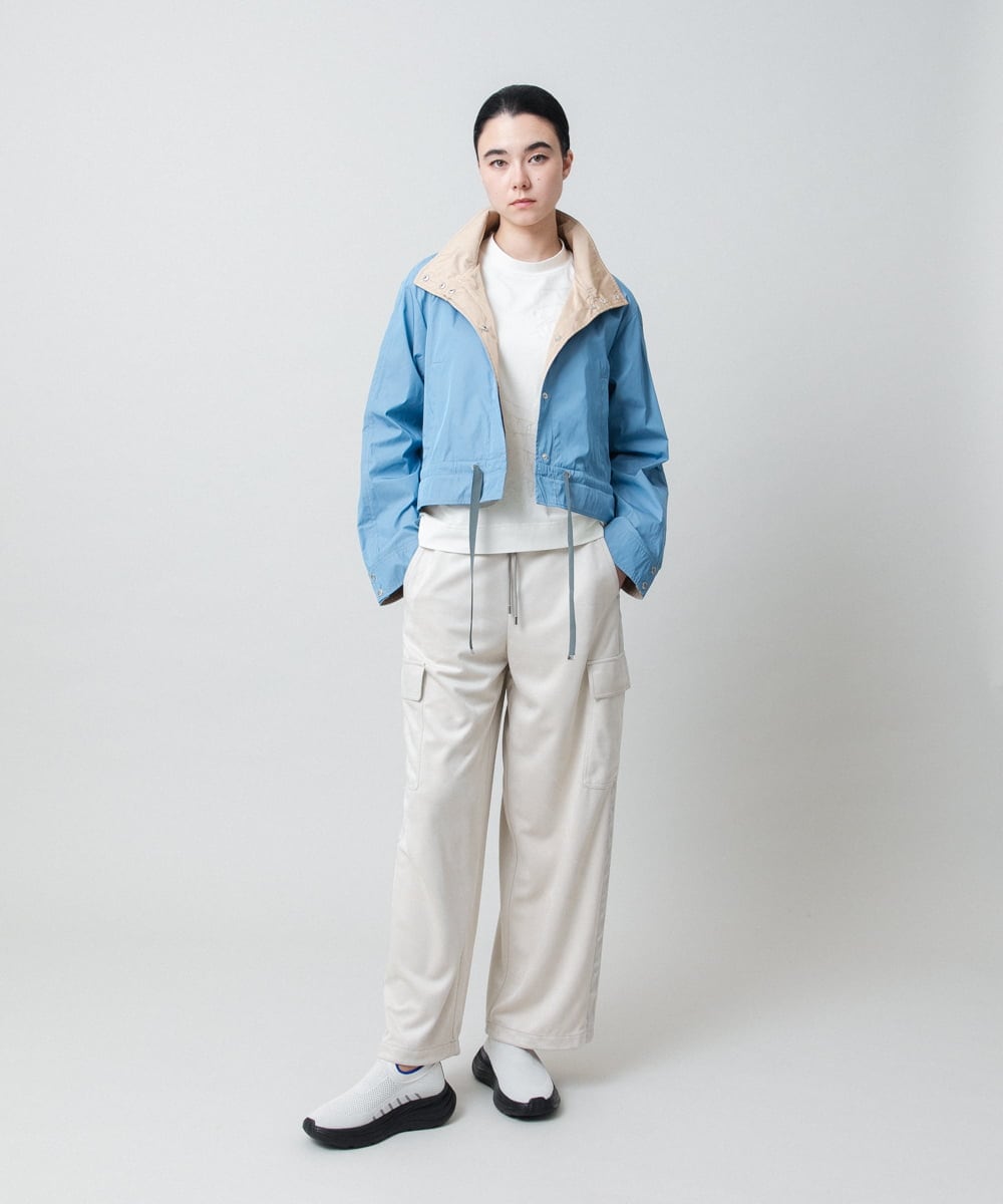 RSLEE22390 TRUNK HIROKO KOSHINO(ヒロココシノ) ロゴウエスト起毛ワイドパンツ /洗える アイボリー