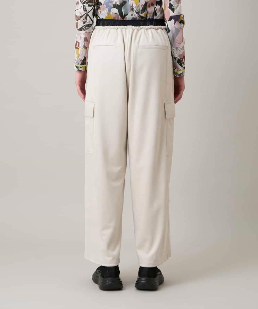 RSLEE22390 TRUNK HIROKO KOSHINO(ヒロココシノ) 【先行予約】ロゴウエスト起毛ワイドパンツ /洗える アイボリー