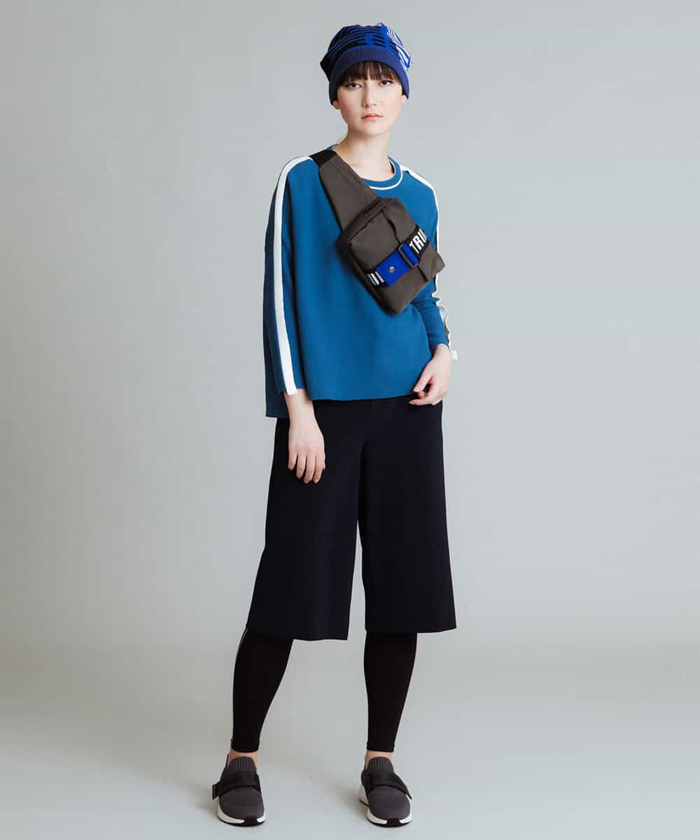 RSLEJ09330 TRUNK HIROKO KOSHINO(ヒロココシノ) 【洗える】２WAYストレッチキュロットパンツ ネイビー