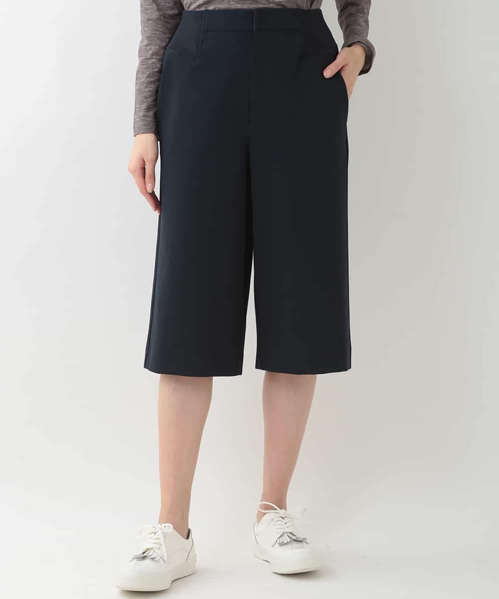 RSLEJ09330 TRUNK HIROKO KOSHINO(ヒロココシノ) 【洗える】２WAYストレッチキュロットパンツ ネイビー