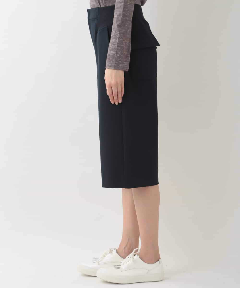 RSLEJ09330 TRUNK HIROKO KOSHINO(ヒロココシノ) 【洗える】２WAYストレッチキュロットパンツ ネイビー