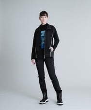 RSLES24320 TRUNK HIROKO KOSHINO(ヒロココシノ) 【洗濯機で洗える/日本製】３Dストライプストレッチレギンスパンツ ベージュ
