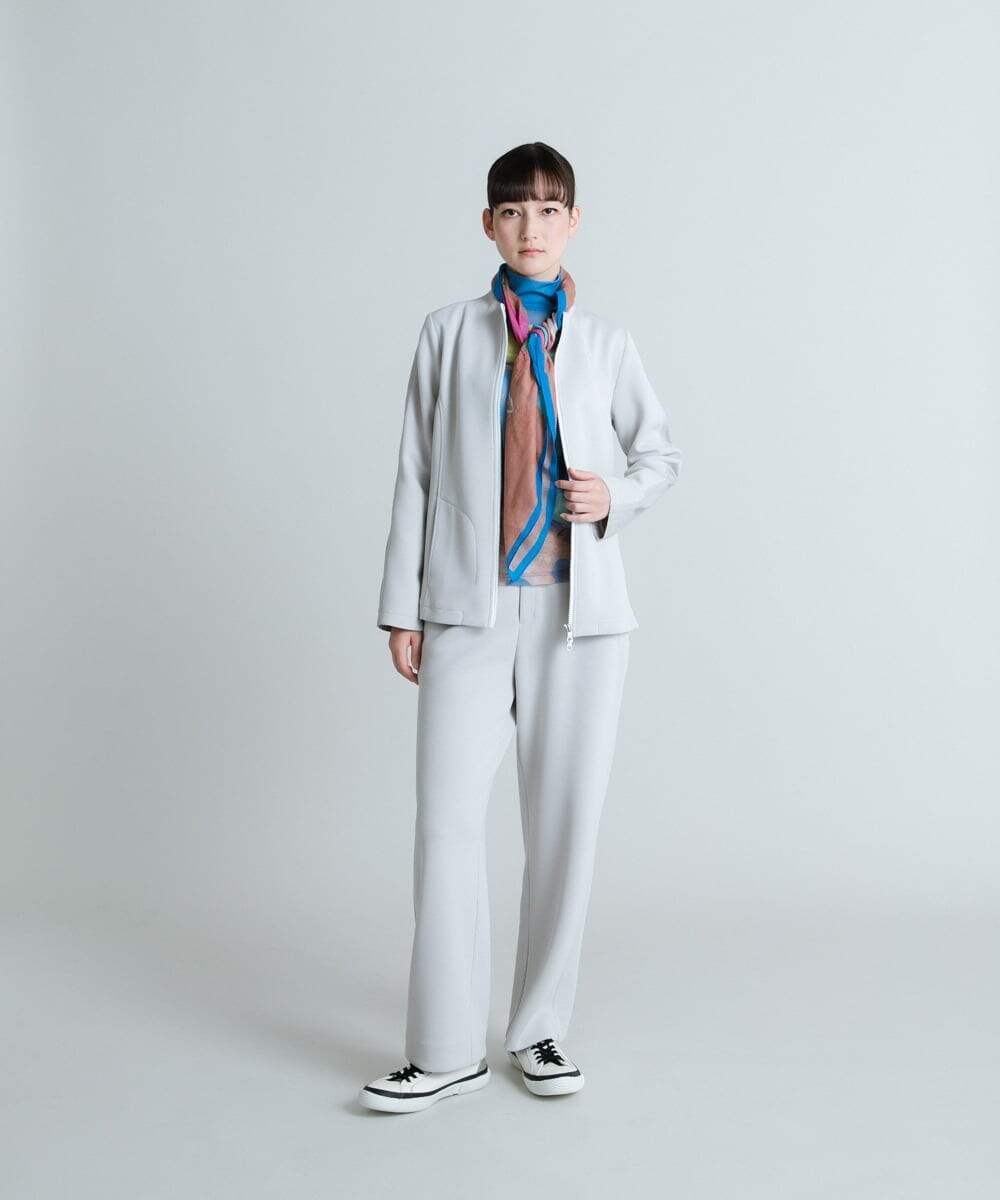 RSLES33360 TRUNK HIROKO KOSHINO(ヒロココシノ) 【洗濯機で洗える】ハニカムダンボールジョイントパンツ ライトグレー