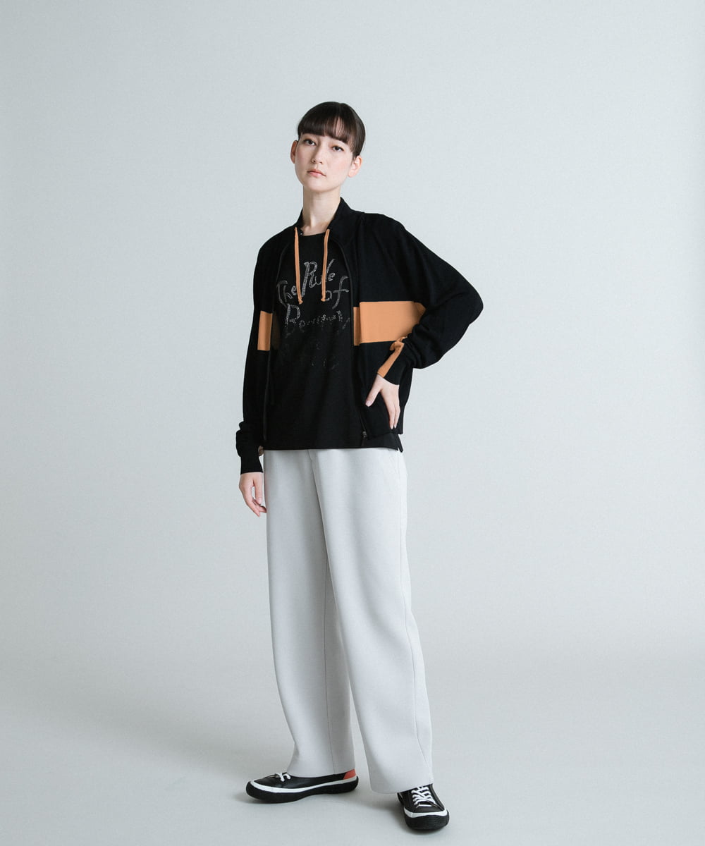 RSLES33360 TRUNK HIROKO KOSHINO(ヒロココシノ) 【洗濯機で洗える】ハニカムダンボールジョイントパンツ ライトグレー