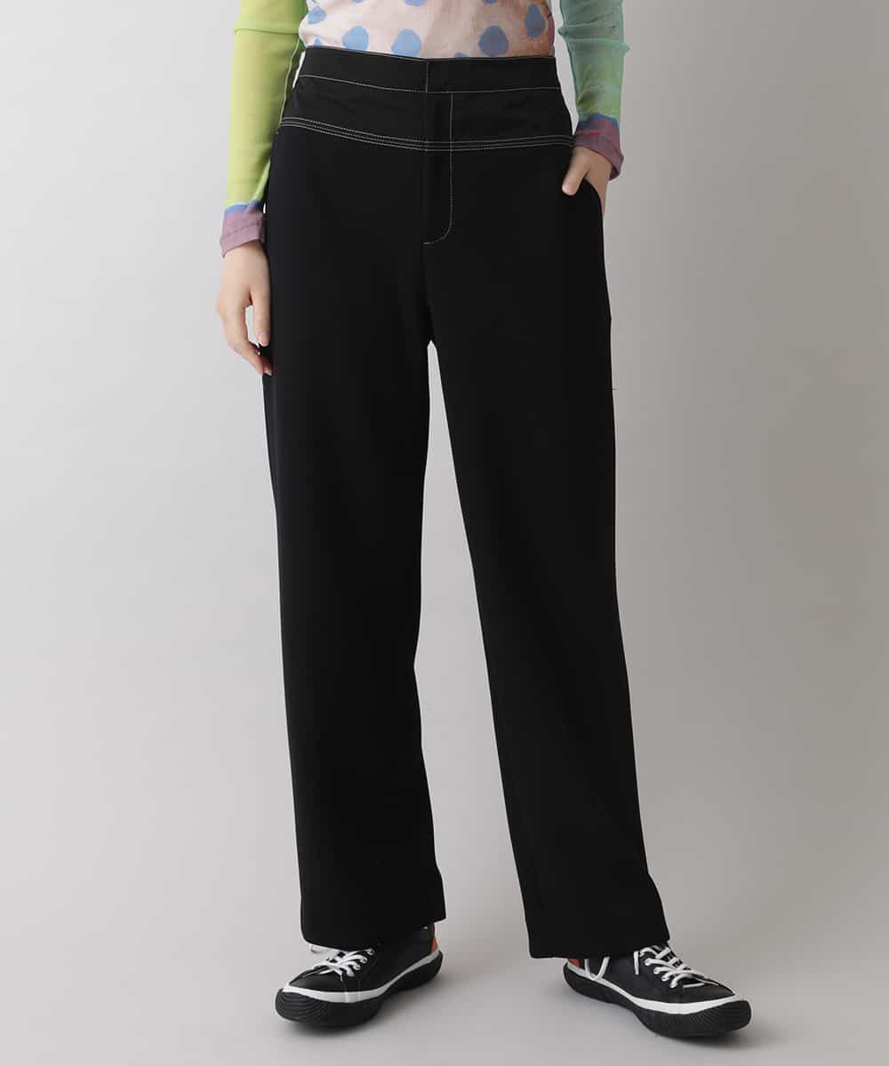 RSLES33360 TRUNK HIROKO KOSHINO(ヒロココシノ) 【洗濯機で洗える】ハニカムダンボールジョイントパンツ ブラック