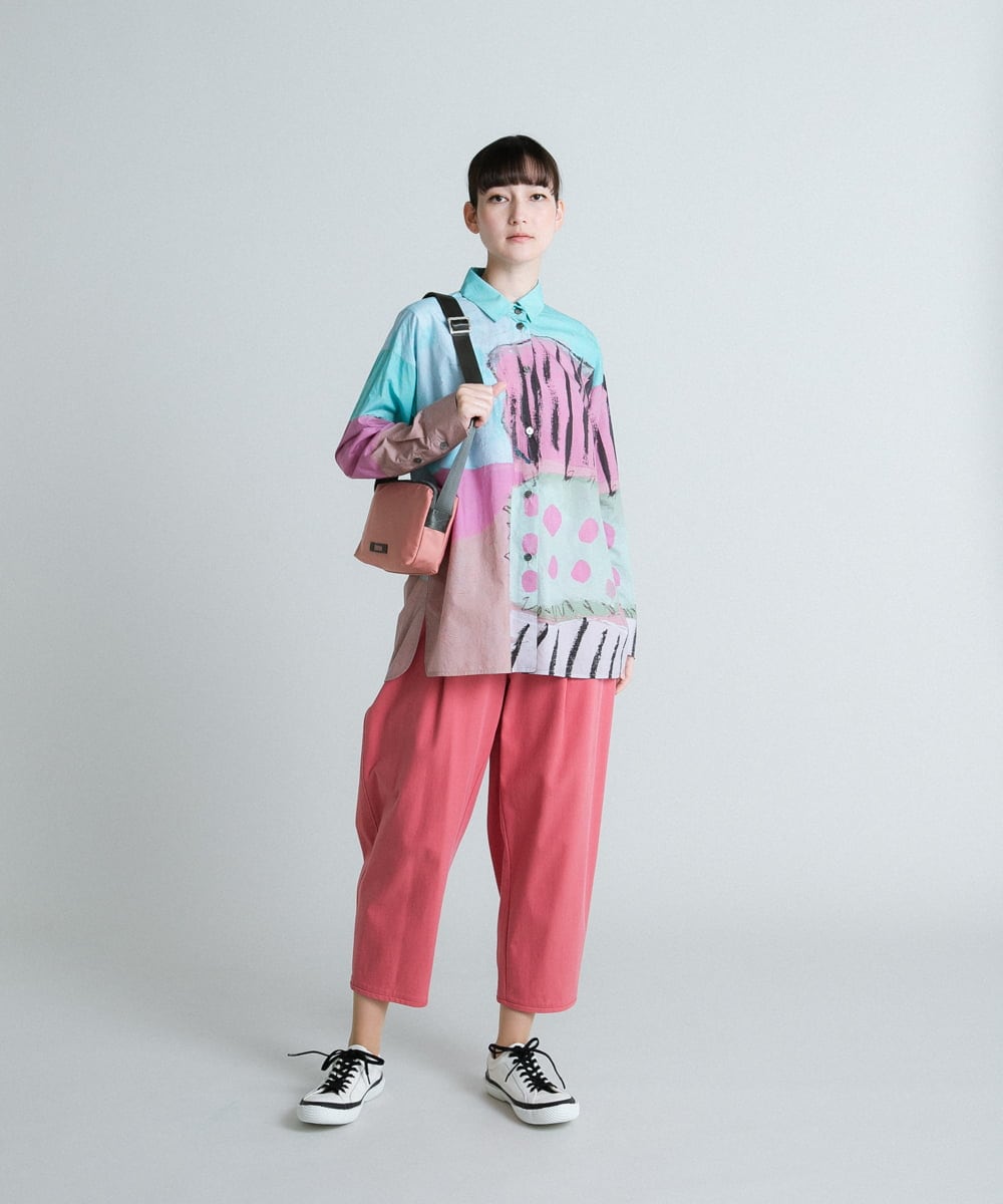 RSLES39360 TRUNK HIROKO KOSHINO(ヒロココシノ) 【洗濯機で洗える】コクーンシルエットパンツ ピンク