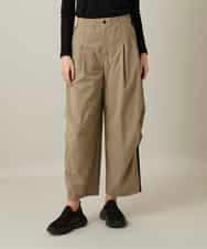 RSLFD10390 TRUNK HIROKO KOSHINO(ヒロココシノ) 配色ラインカーブタックパンツ ベージュ