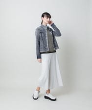 RSLFD19340 TRUNK HIROKO KOSHINO(ヒロココシノ) ストレッチデザインパンツ/洗える ライトグレー