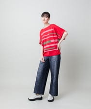 RSLFD20390 TRUNK HIROKO KOSHINO(ヒロココシノ) ストレッチデニムワイドパンツ/日本製/洗える ブルー