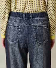 RSLFD20390 TRUNK HIROKO KOSHINO(ヒロココシノ) ストレッチデニムワイドパンツ/日本製/洗える ブルー