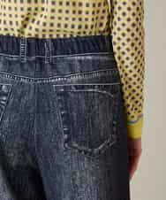 RSLFD20390 TRUNK HIROKO KOSHINO(ヒロココシノ) ストレッチデニムワイドパンツ/日本製/洗える ブルー