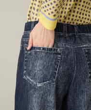 RSLFD20390 TRUNK HIROKO KOSHINO(ヒロココシノ) ストレッチデニムワイドパンツ/日本製/洗える ブルー