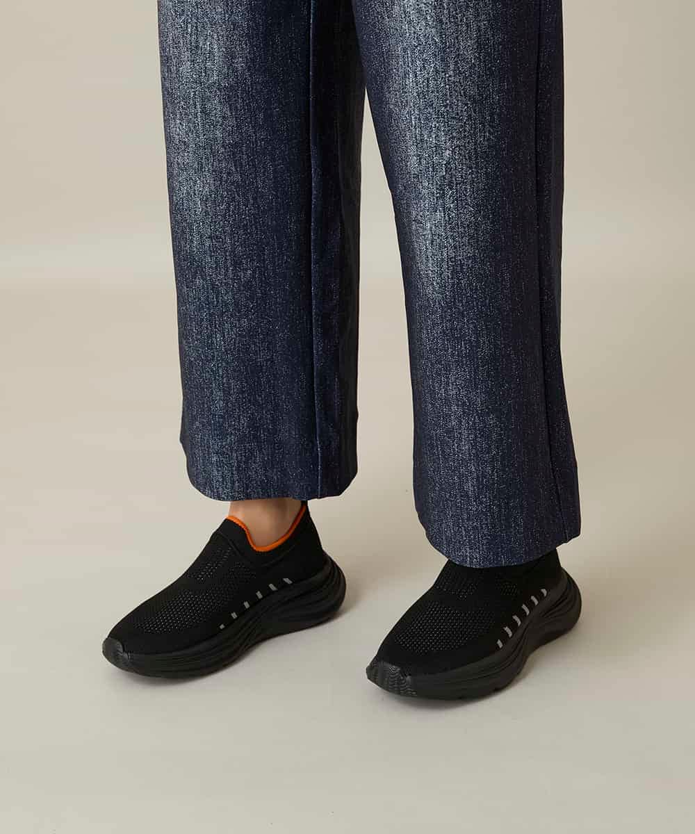 RSLFD20390 TRUNK HIROKO KOSHINO(ヒロココシノ) ストレッチデニムワイドパンツ/日本製/洗える ブルー