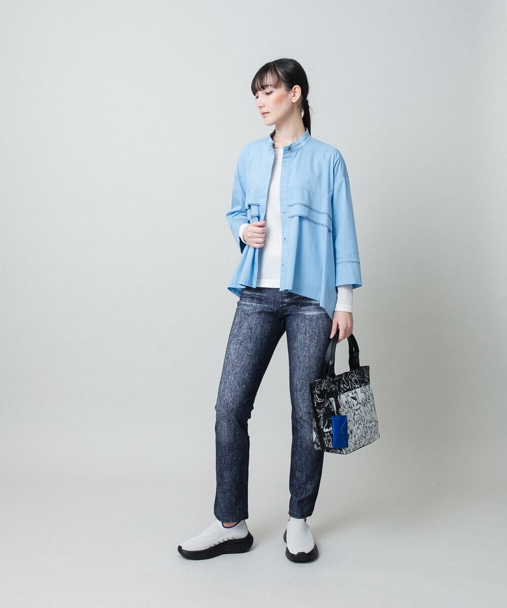 RSLFD21360 TRUNK HIROKO KOSHINO(ヒロココシノ) ストレッチデニムパンツ/日本製/洗える ブルー