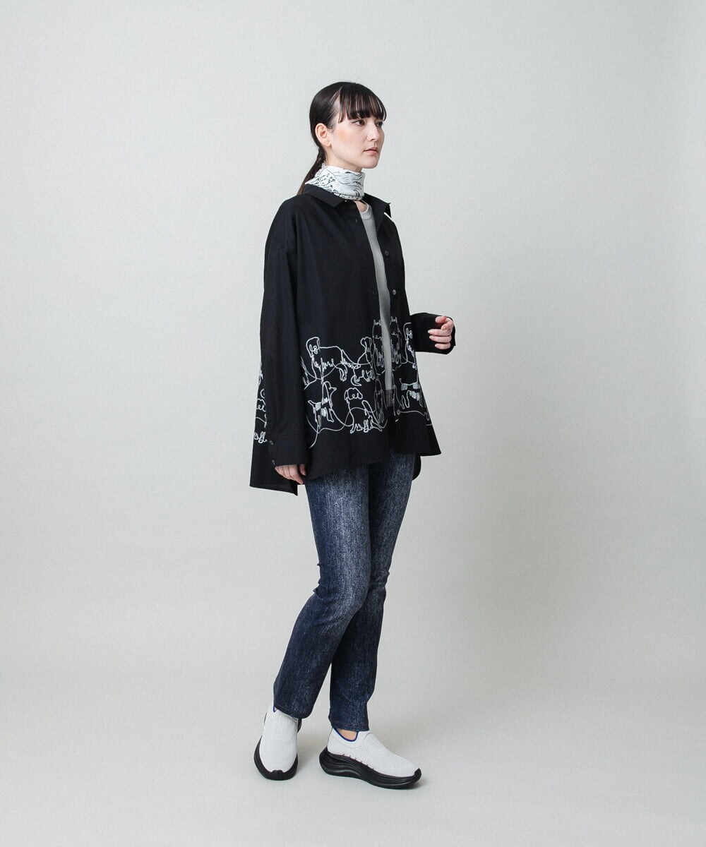 RSLFD21360 TRUNK HIROKO KOSHINO(ヒロココシノ) ストレッチデニムパンツ/日本製/洗える ブルー