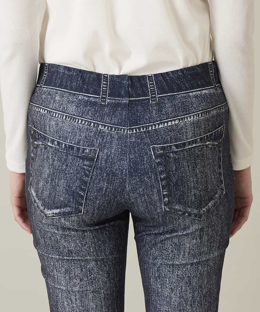 RSLFD21360 TRUNK HIROKO KOSHINO(ヒロココシノ) ストレッチデニムパンツ/日本製/洗える ブルー