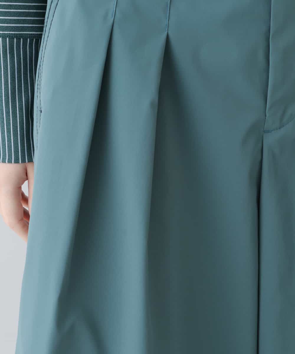 RSLFS52360 TRUNK HIROKO KOSHINO(ヒロココシノ) 【洗濯機で洗える】ストレッチタフタワイドフレアパンツ グリーン