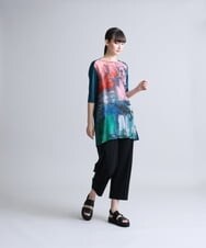 RSLFS57360 TRUNK HIROKO KOSHINO(ヒロココシノ) 【洗濯機で洗える】タックデザインパンツ ブラック
