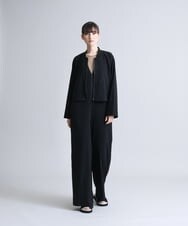 RSLFS58500 TRUNK HIROKO KOSHINO(ヒロココシノ) 【洗濯機で洗える】コンパクトストレッチサロペット ブラック