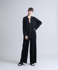 RSLFS58500 TRUNK HIROKO KOSHINO(ヒロココシノ) 【洗濯機で洗える】コンパクトストレッチサロペット ブラック