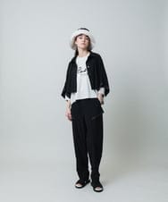 RSLGA03390 TRUNK HIROKO KOSHINO(ヒロココシノ) ラインテープタフタパンツ /洗える アイボリー