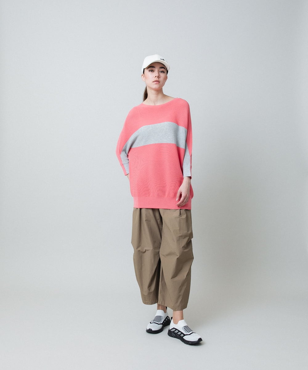 RSLGA17390 TRUNK HIROKO KOSHINO(ヒロココシノ) サイドタックコクーンシルエットパンツ/洗える ベージュ