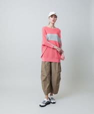 RSLGA17390 TRUNK HIROKO KOSHINO(ヒロココシノ) サイドタックコクーンシルエットパンツ/洗える ベージュ