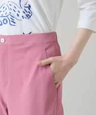 RSLGD08340 TRUNK HIROKO KOSHINO(ヒロココシノ) キューダスアンクルパンツ/洗える ピンク