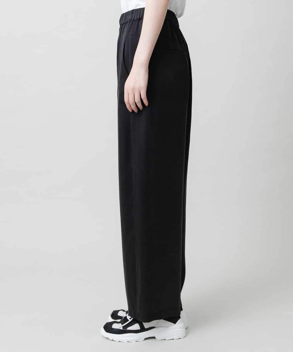 RSLGD11390 TRUNK HIROKO KOSHINO(ヒロココシノ) 【先行予約】サテンワイドパンツ ダークグレー