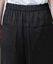 RSLGD11390 TRUNK HIROKO KOSHINO(ヒロココシノ) 【先行予約】サテンワイドパンツ ダークグレー