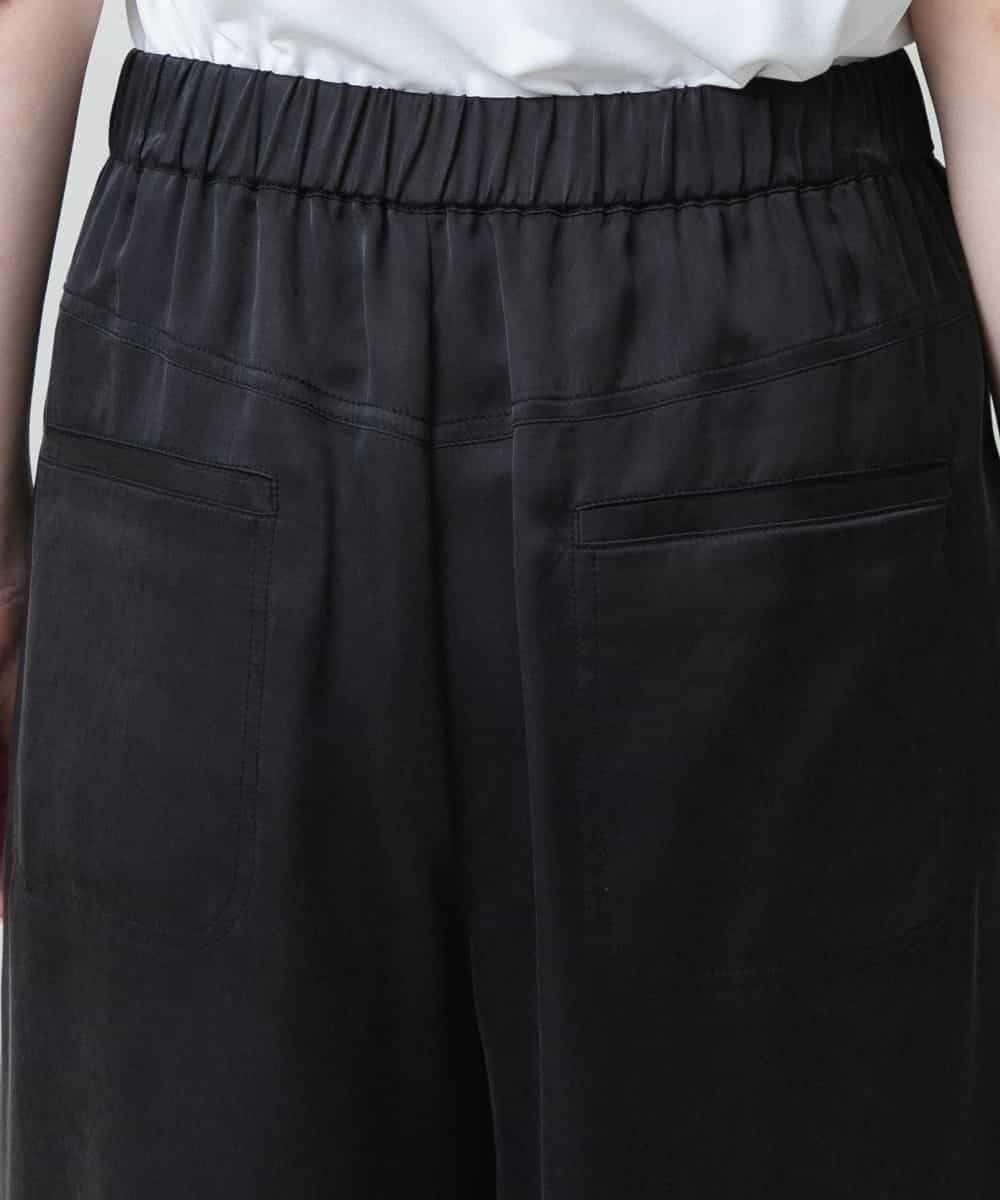 RSLGD11390 TRUNK HIROKO KOSHINO(ヒロココシノ) 【先行予約】サテンワイドパンツ ダークグレー