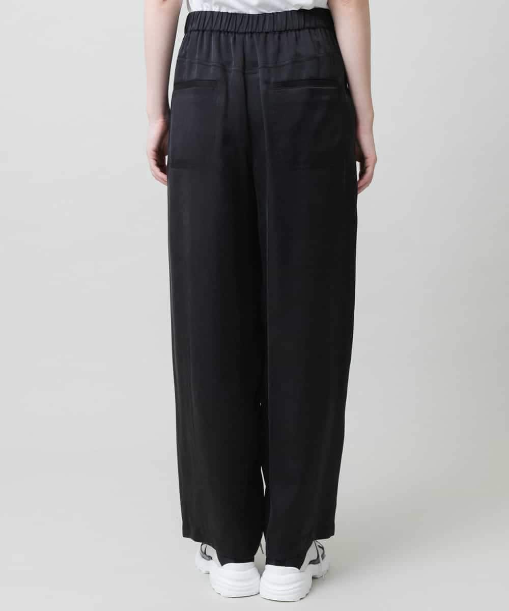 RSLGD11390 TRUNK HIROKO KOSHINO(ヒロココシノ) 【先行予約】サテンワイドパンツ ダークグレー