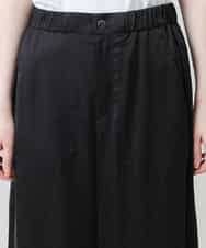 RSLGD11390 TRUNK HIROKO KOSHINO(ヒロココシノ) 【先行予約】サテンワイドパンツ ダークグレー