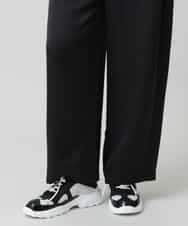 RSLGD11390 TRUNK HIROKO KOSHINO(ヒロココシノ) 【先行予約】サテンワイドパンツ ダークグレー