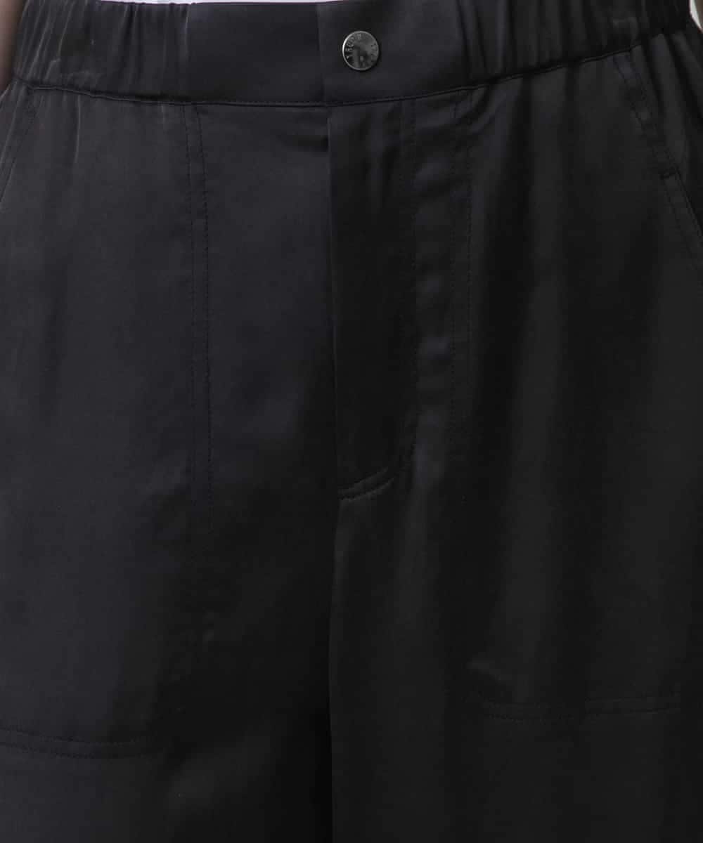 RSLGD11390 TRUNK HIROKO KOSHINO(ヒロココシノ) 【先行予約】サテンワイドパンツ ダークグレー