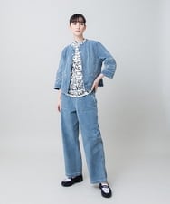 RSLGE02430 TRUNK HIROKO KOSHINO(ヒロココシノ) アイレットストレッチデニムイージーパンツ /洗える ライトブルー