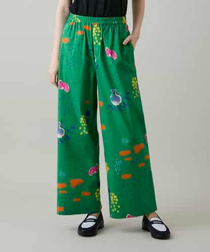 RSLGE05430 TRUNK HIROKO KOSHINO カラフルプリントワイドパンツ /洗える