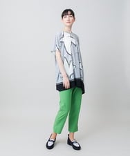 RSLGE18360 TRUNK HIROKO KOSHINO(ヒロココシノ) ストレッチオックスパンツ /洗える グリーン