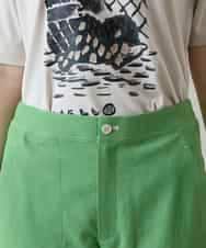 RSLGE18360 TRUNK HIROKO KOSHINO(ヒロココシノ) ストレッチオックスパンツ /洗える グリーン