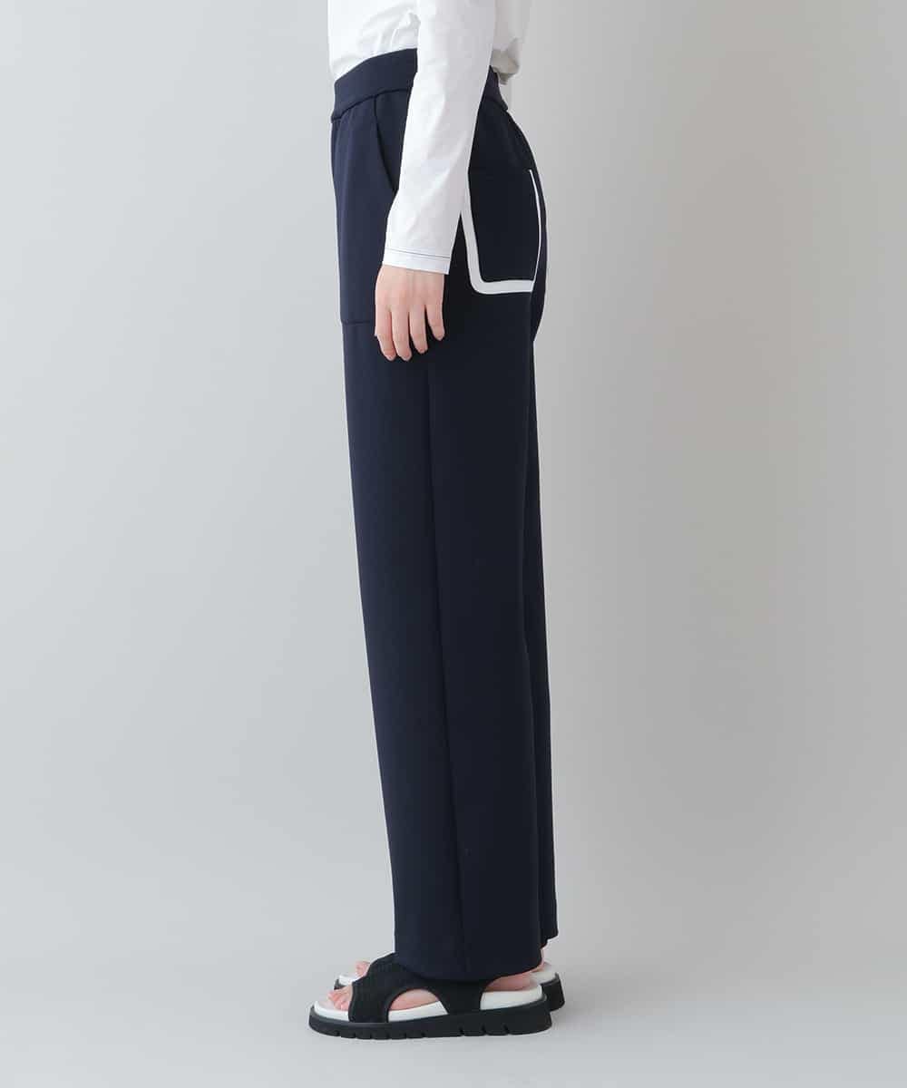 RSLGS02360 TRUNK HIROKO KOSHINO(ヒロココシノ) 【洗濯機で洗える】アクアスーティングシルエットパンツ ネイビー