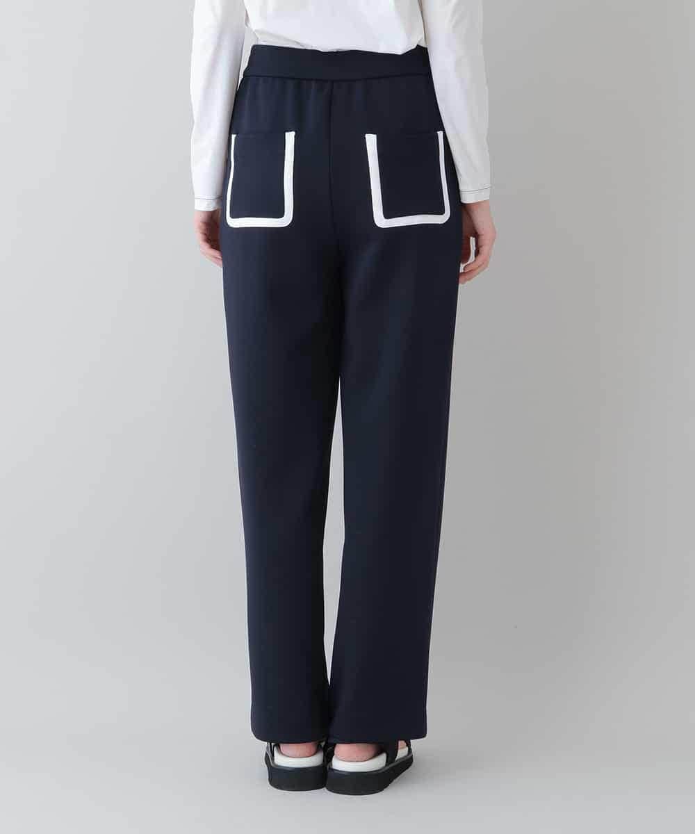 RSLGS02360 TRUNK HIROKO KOSHINO(ヒロココシノ) 【洗濯機で洗える】アクアスーティングシルエットパンツ ネイビー
