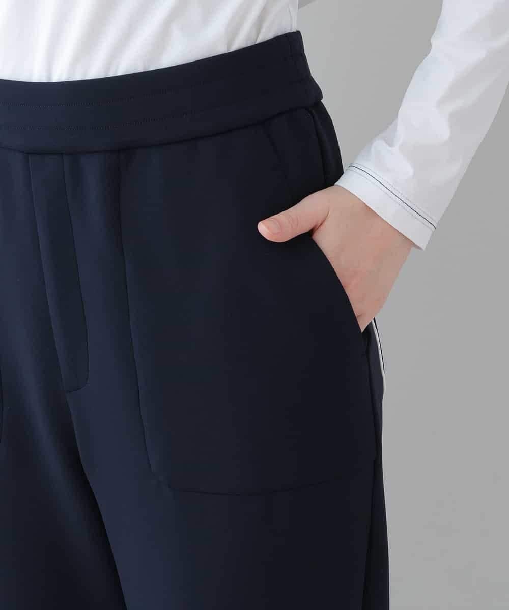 RSLGS02360 TRUNK HIROKO KOSHINO(ヒロココシノ) 【洗濯機で洗える】アクアスーティングシルエットパンツ ネイビー