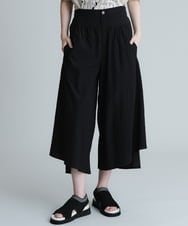 RSLGU37360 TRUNK HIROKO KOSHINO(ヒロココシノ) 【洗濯機で洗える】ペタルフレアデザインパンツ ブラック