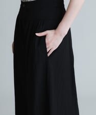 RSLGU37360 TRUNK HIROKO KOSHINO(ヒロココシノ) 【洗濯機で洗える】ペタルフレアデザインパンツ ブラック