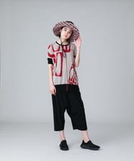 RSLGW18390 TRUNK HIROKO KOSHINO(ヒロココシノ) 変形サルエルパンツ/洗濯機で洗える ブラック