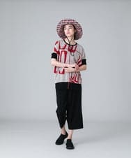 RSLGW18390 TRUNK HIROKO KOSHINO(ヒロココシノ) 変形サルエルパンツ/洗濯機で洗える ブラック
