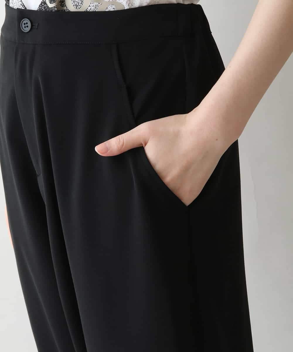 RSLGW18390 TRUNK HIROKO KOSHINO(ヒロココシノ) 変形サルエルパンツ/洗濯機で洗える ブラック